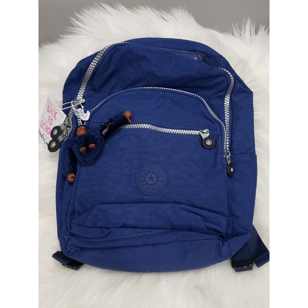 NEW Kipling Seoul Backpack navy ink blue school laptop carry on travel school - Picture 7 of 7